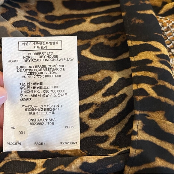 Burberry London Silk Animal Print Costanza Dress Size 6 NEW MSRP 2250.00 - Picture 12 of 16